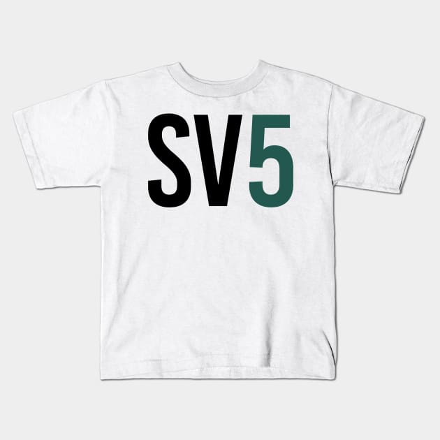 Sebastian Vettel 5 - Driver Initials and Number Kids T-Shirt by GreazyL